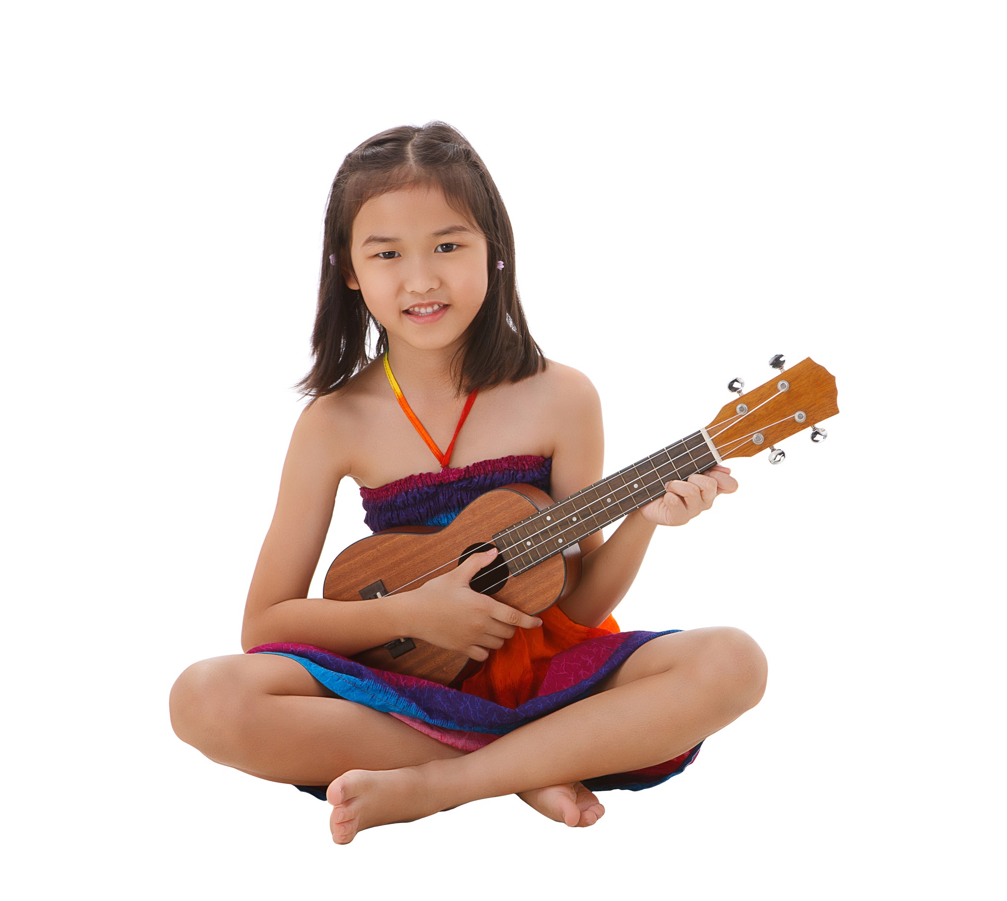 child with ukulele